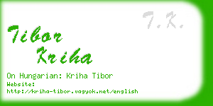 tibor kriha business card